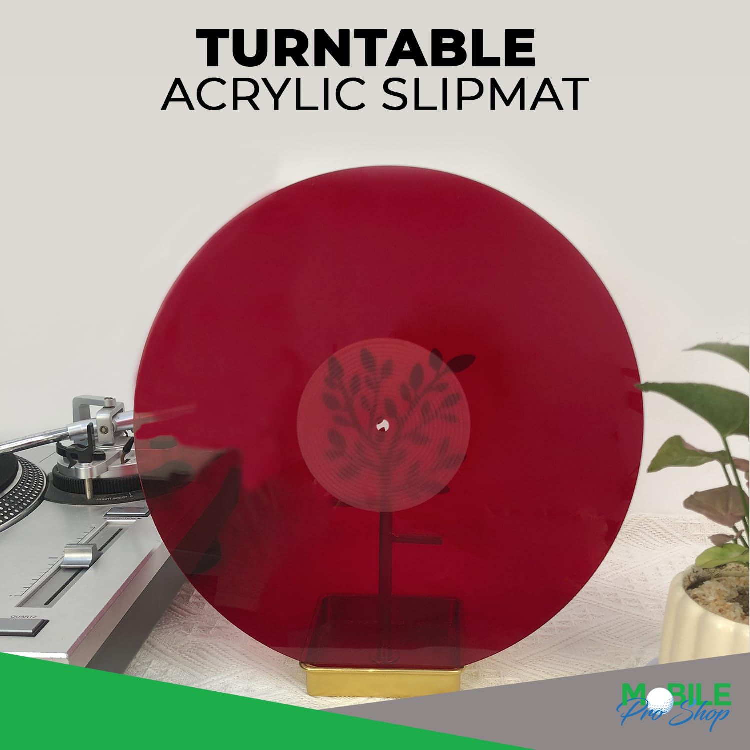 Acrylic Turntable Mat Platter Vinyl Slipmat For 12 Inches Lp Players Reduced Noise & Improves Sound Quality & Provides Tighter B