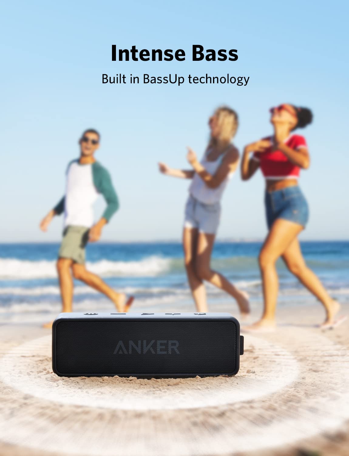 Anker Soundcore 2 Portable Bluetooth Speaker With 12W Stereo Sound, Bluetooth 5, Bassup, Ipx7 Waterproof, 24 Hour Playtime, Wire