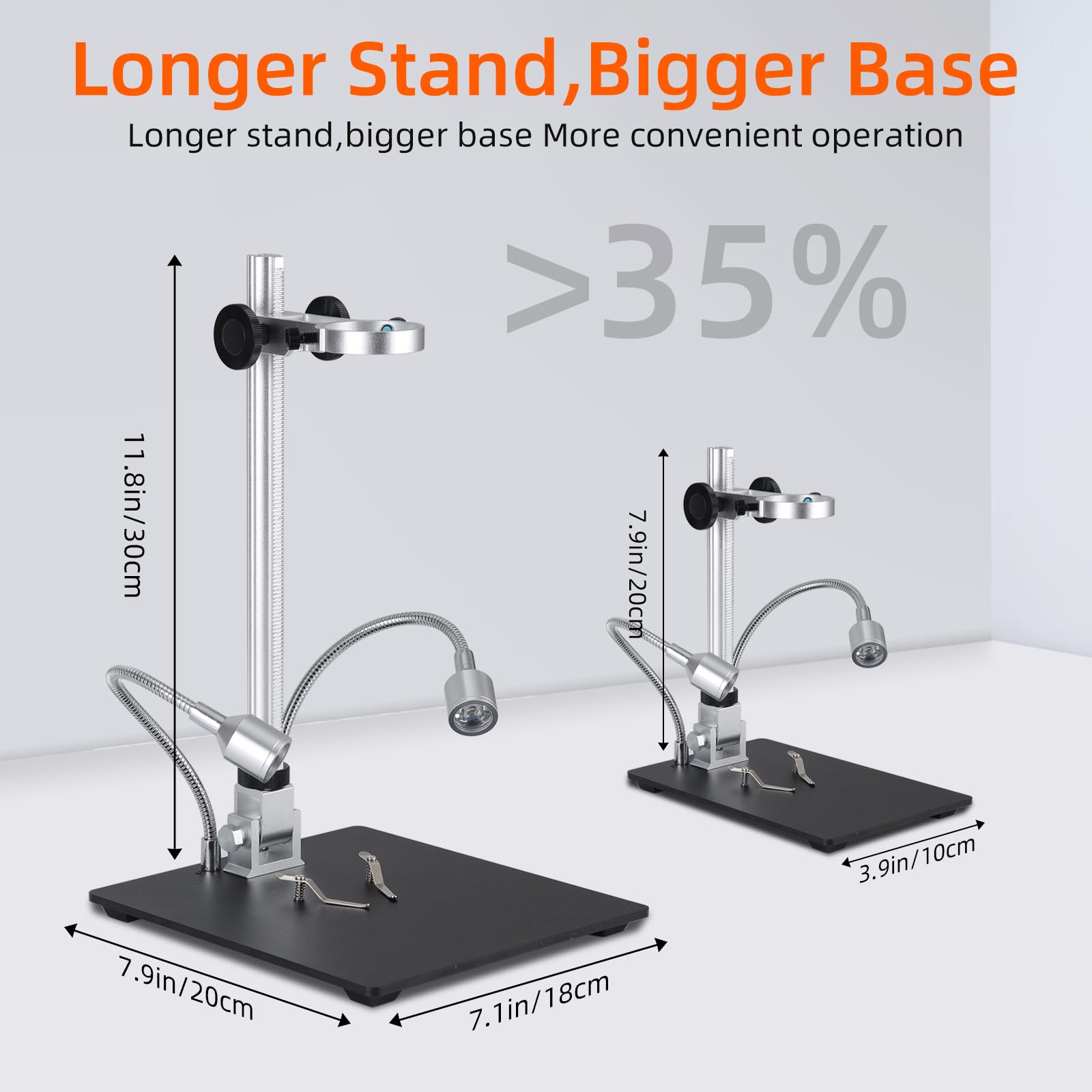 Koolertron 10.1''Ips Lcd Digital Microscope 8 Led Lights&2 Fill Lights,Usb Electronic Microscope Camera With Remote Control And