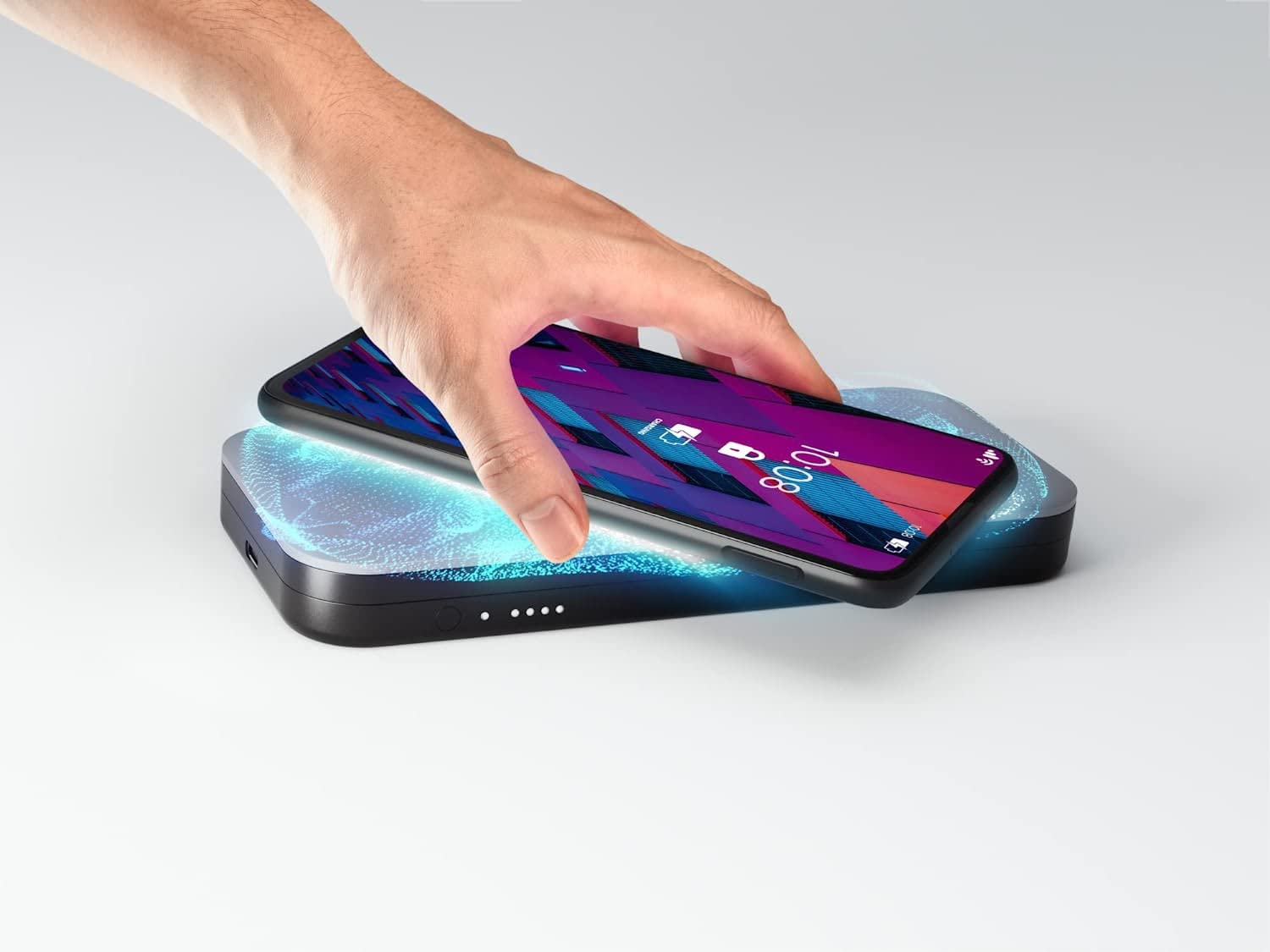 Lenovo Go Wireless Mobile Power Bank (10,000 Mah Capacity) 30W Max Output - Wireless Qi Fast Charging Up To 15W - Built-In Overc