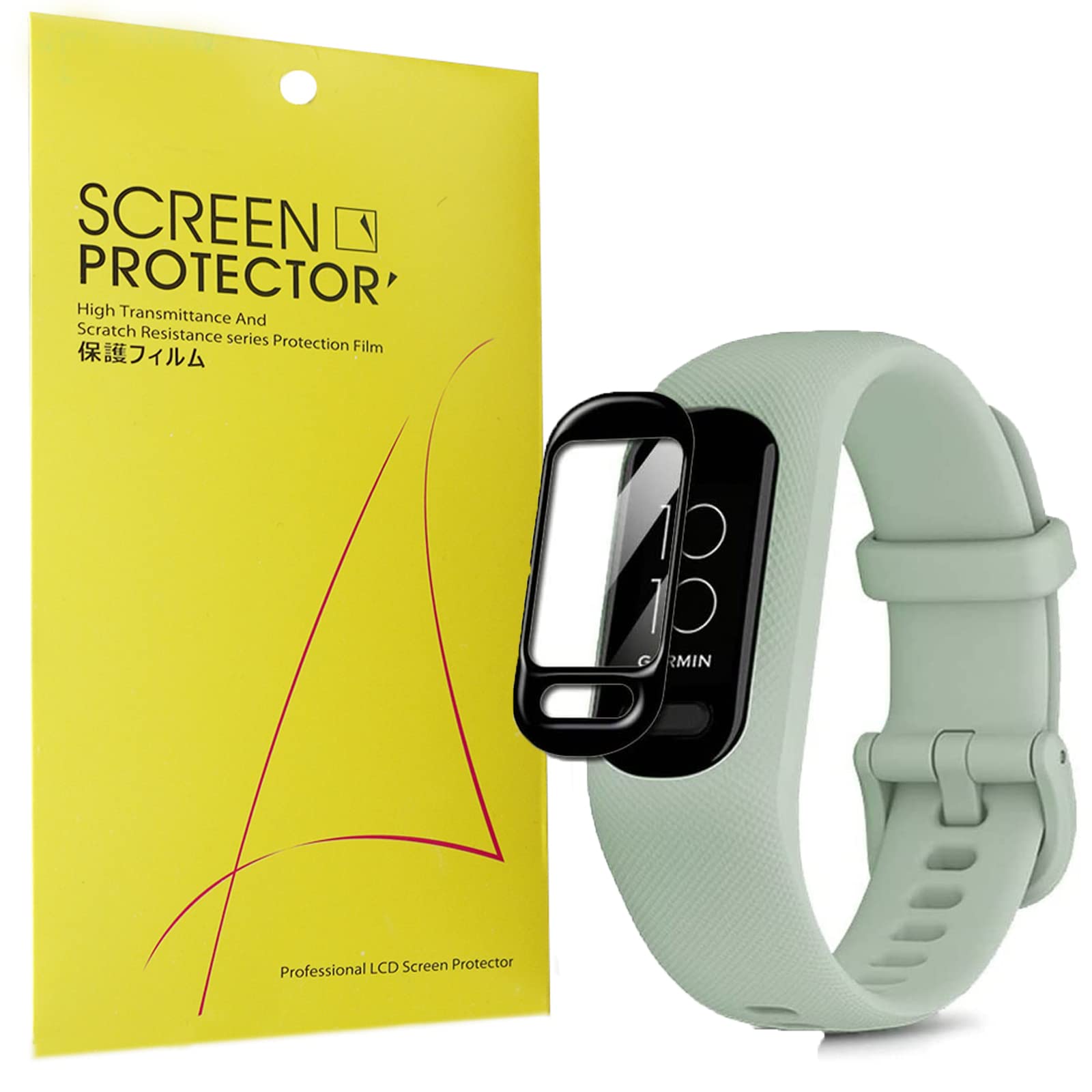 Lamshaw Compatible For Garmin Vivosmart 5 Screen Protector, [3 Pack] 3D Full Coverage Pet Soft Screen Protector Film Compatible