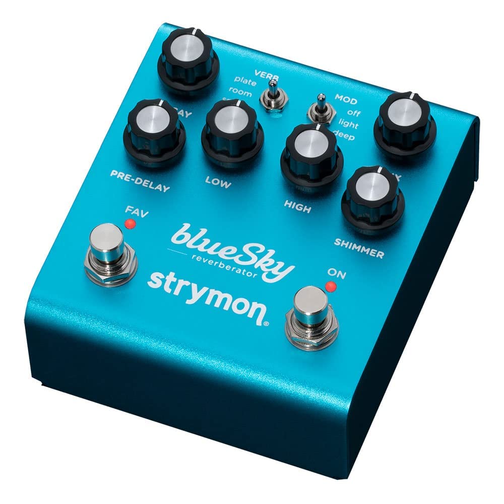 Strymon Bluesky V2 Guitar Effects Pedal With Studio Quality Plate, Room And Spring Reverbs, For Electric And Acoustic Guitar, Sy