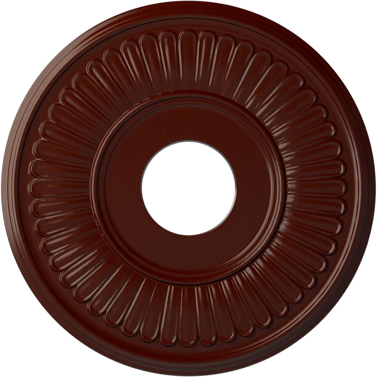 15 3/4OD x 3 7/8ID x 3/4P Berkshire Ceiling Medallion (Fits Canopies up to 7), Hand-Painted Brushed Mahogany