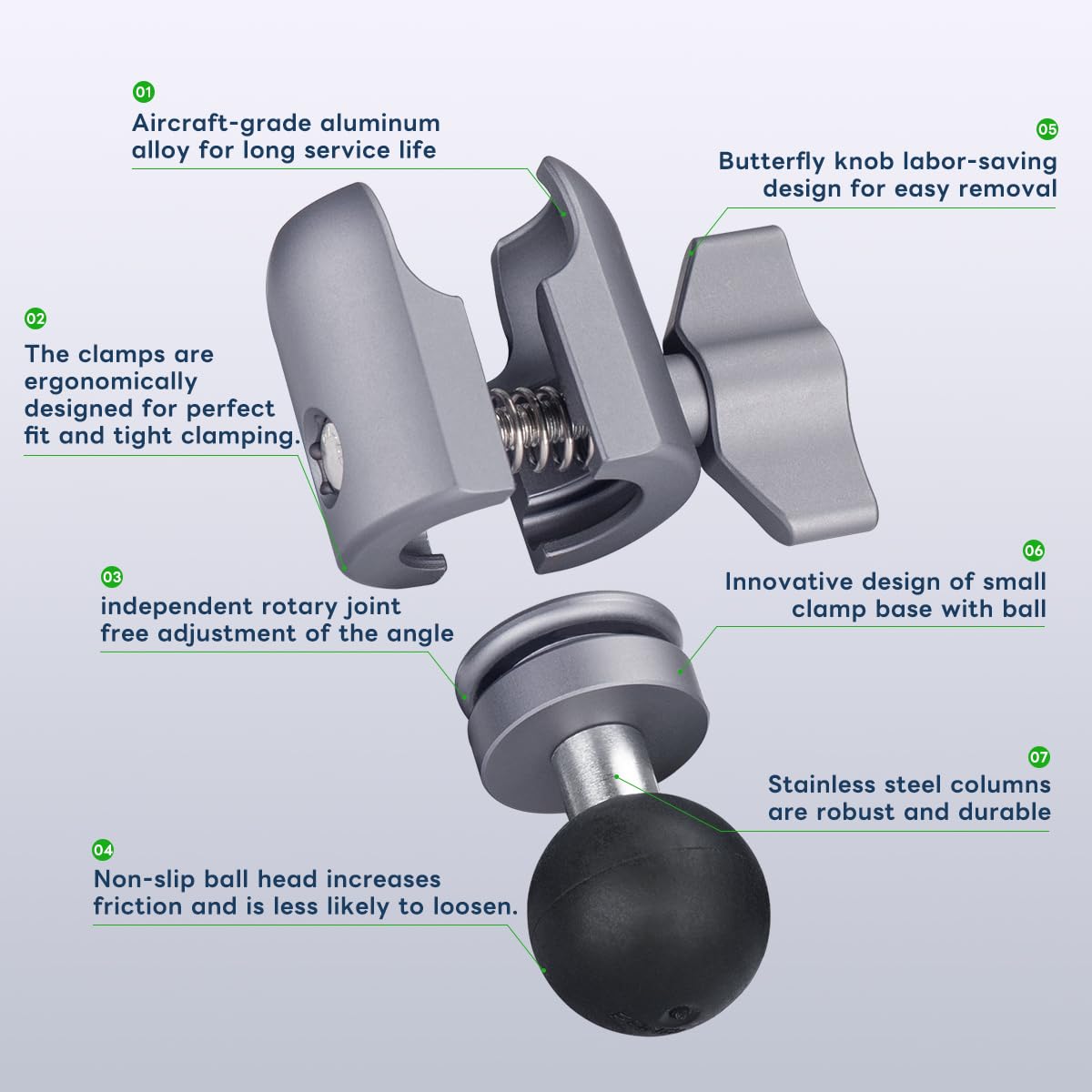 Fanaue Single Socket Arm With 1'' Ball Adapter Compatible With Ram Mounts B Size Double Socket Arm And Bike Motorcycle Phone Mou