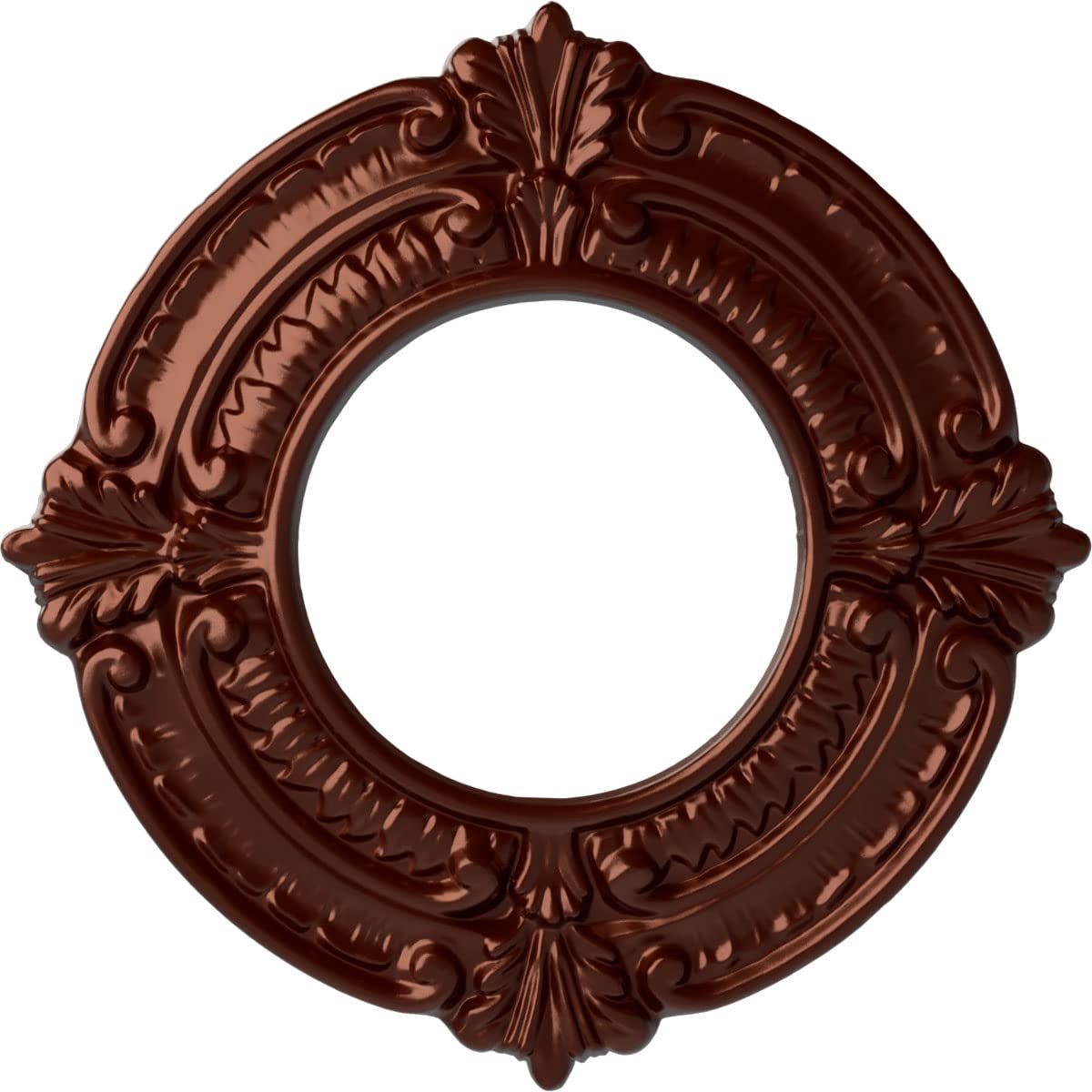 Ekena Millwork Cm09Bnacs Benson Ceiling Medallion, 9''Od X 4 1/8''Id X 5/8''P, Hand Painted Antique Copper