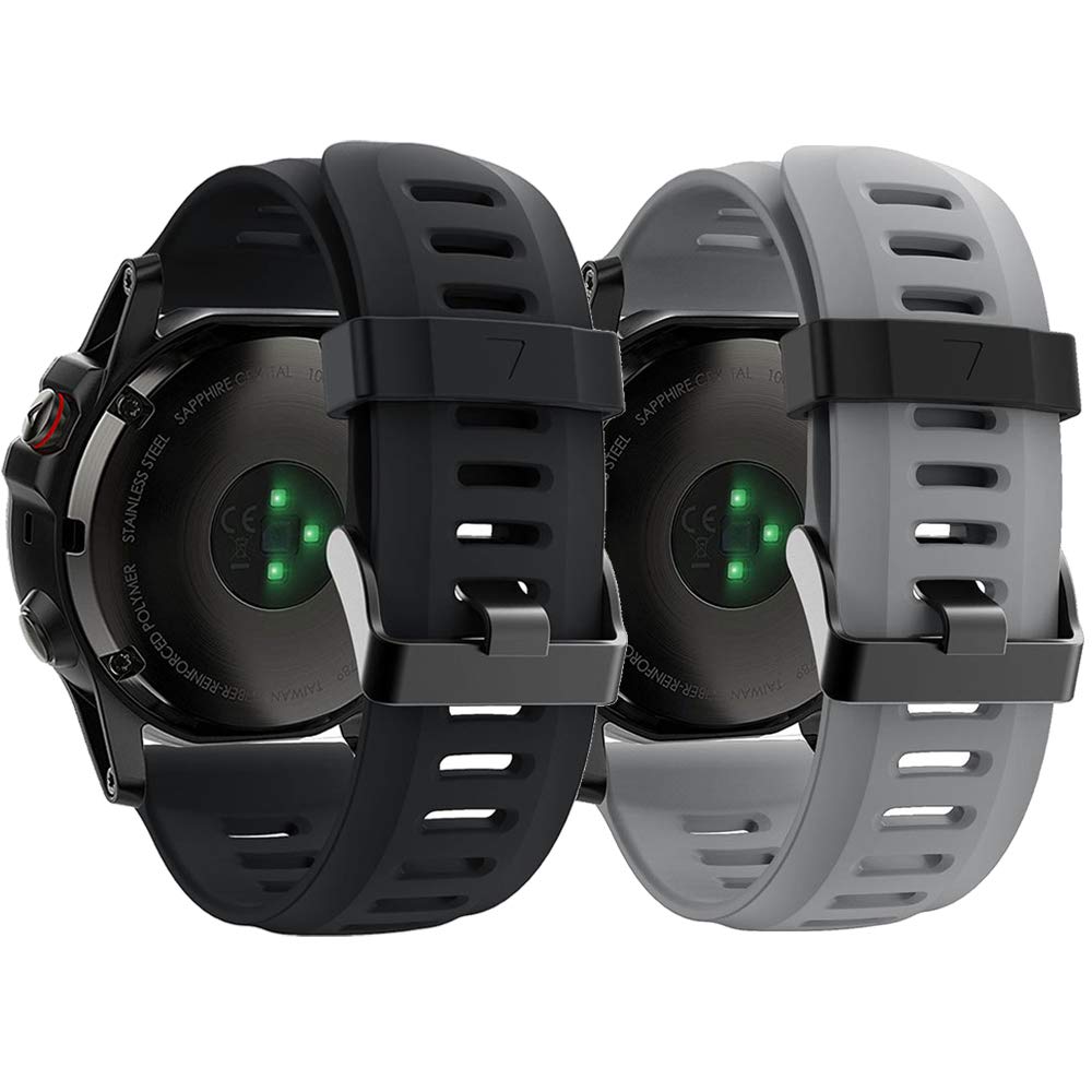 Band For Garmin Fenix 3, Soft Silicone Replacement Watch Band Strap For Garmin Fenix 3 Hr Smart Watch (No Tracker)