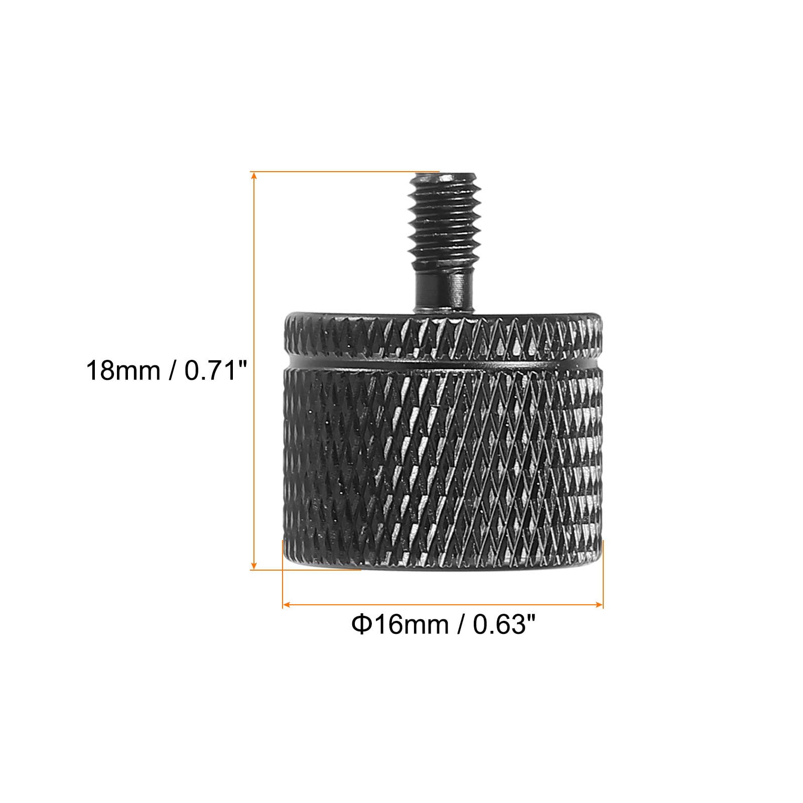 Patikil Mic Stand Adapter M4 Male To 1/4 Female Thread Tripod Screw Adapter Double Sides Camera Screw For Microphone Tripod Stan
