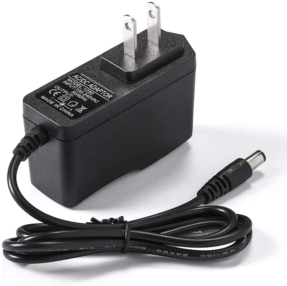 12V 2A AC Power Supply Adapter Charger Cord for Yamaha PSR, YPG, YPT, DGX, DD, EZ and P Digital Piano and Portable Keyboard Seri