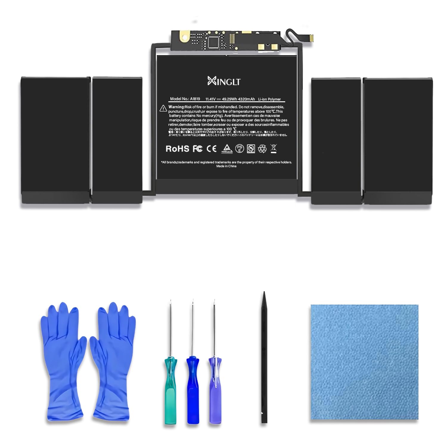 Xinglt A1706 Replacement Battery For Macbook Pro, A1819 Battery For Macbook Pro 13 Inch Laptop A1706(Late 2016 Mid 2017) 49.2Wh