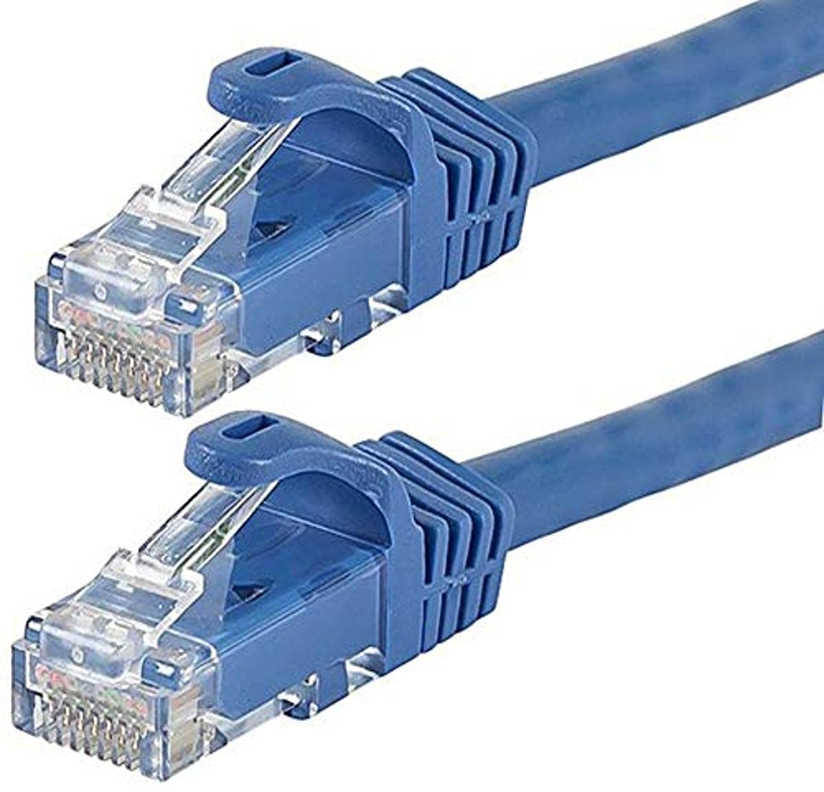Monoprice Cat6 6In Blue 12 Pk Patch Cable Utp 24Awg 550Mhz Pure Bare Copper Snagless Rj45 Flexboot Series Ethernet Cable