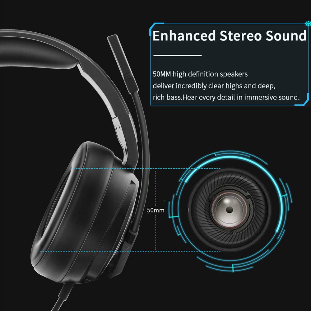 Octto Nubwo N12 Gaming Headset & Xbox One Headset & Ps4 Headset,3.5Mm Surround Stereo Gaming Headphones With Mic Soft Memory Ear