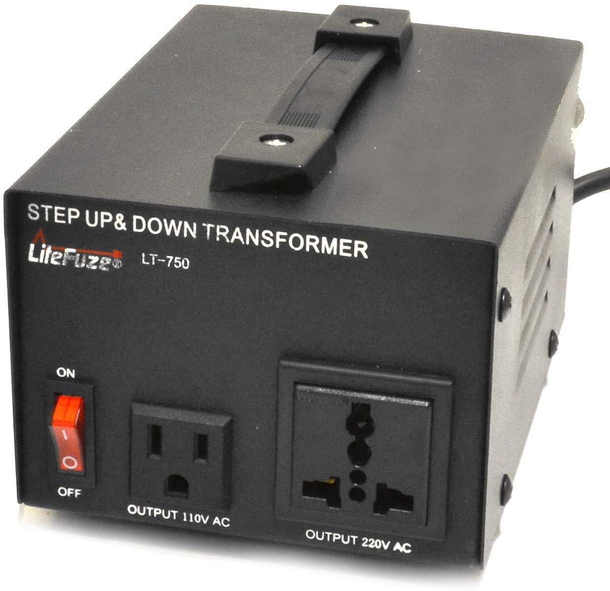Litefuze 750 Watt Voltage Converter Transformer Step Up/Down   110V To 220V / 220V To 110V Power Converter   Fully Grounded Cord   Universal Socket, Ce Certified [5 Years Warranty] (Lt 750)