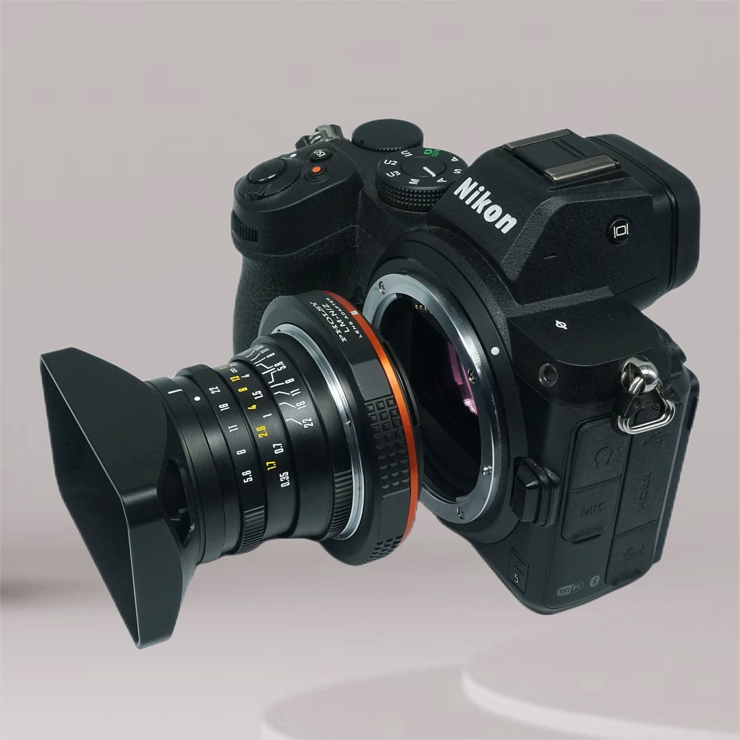 Pholsy Lens Mount Adapter Compatible With Leica M Lm, Zeiss Zm, Voigtlander Vm Mount Lens Compatible With Leica M To Nikon Z Mou