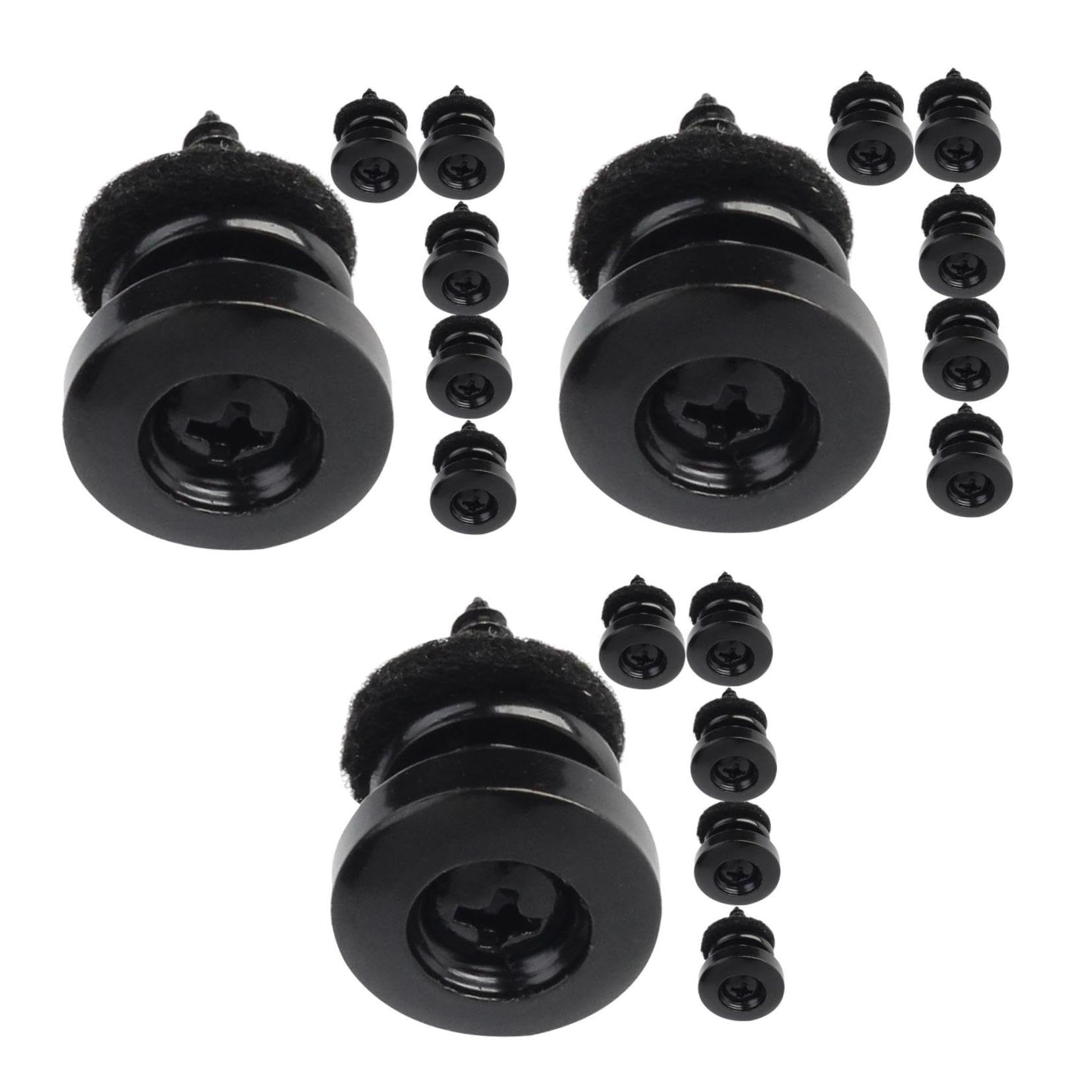 NULYLU 18pcs Guitar Strap Pegs Replacement  Strap Buttons for Acoustic and Electric Guitars Easy to Install Suitable for Bass a