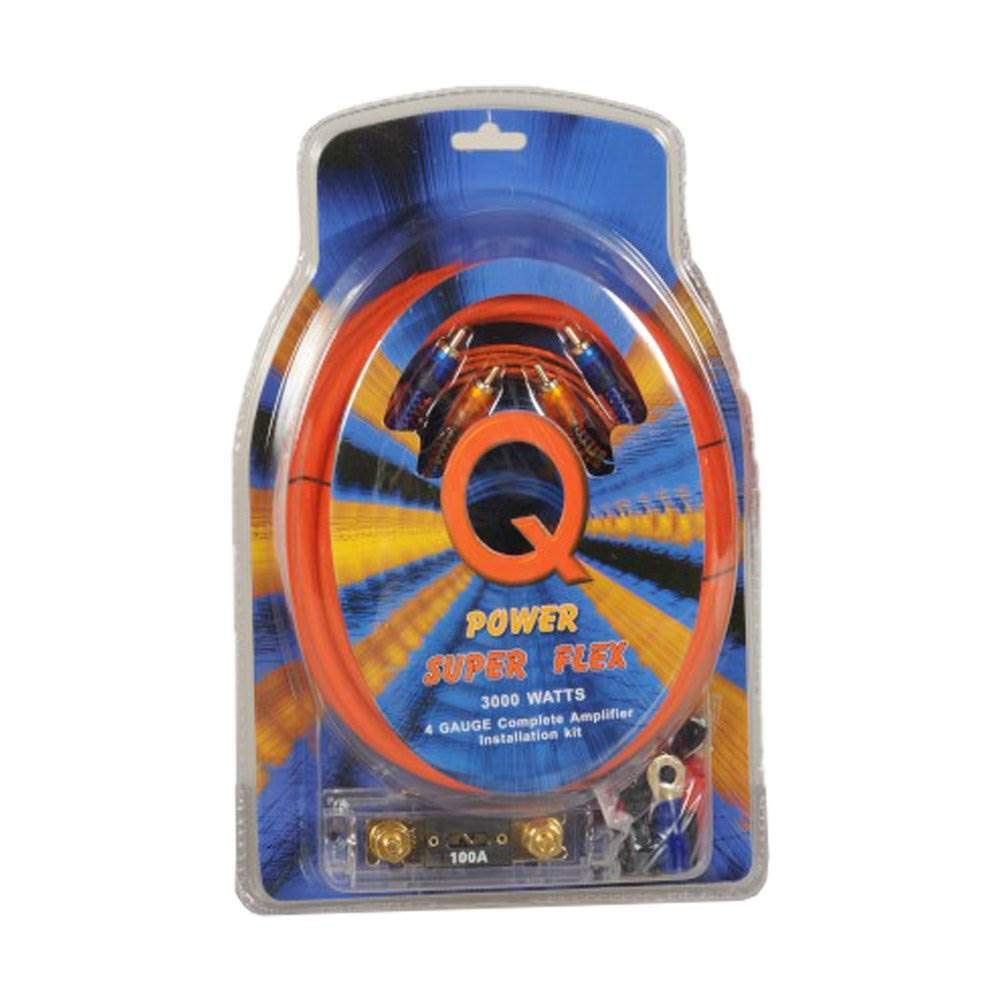 Qpower 4 Gauge Amp Kit Super Flex
