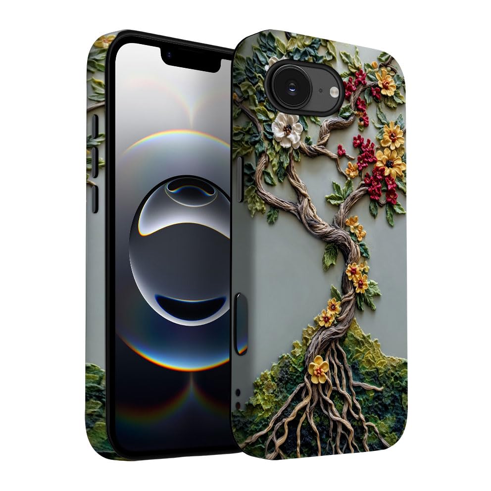 Yuzbira for iPhone 16E Case | Tree of Life | Slim Drop Protection Design