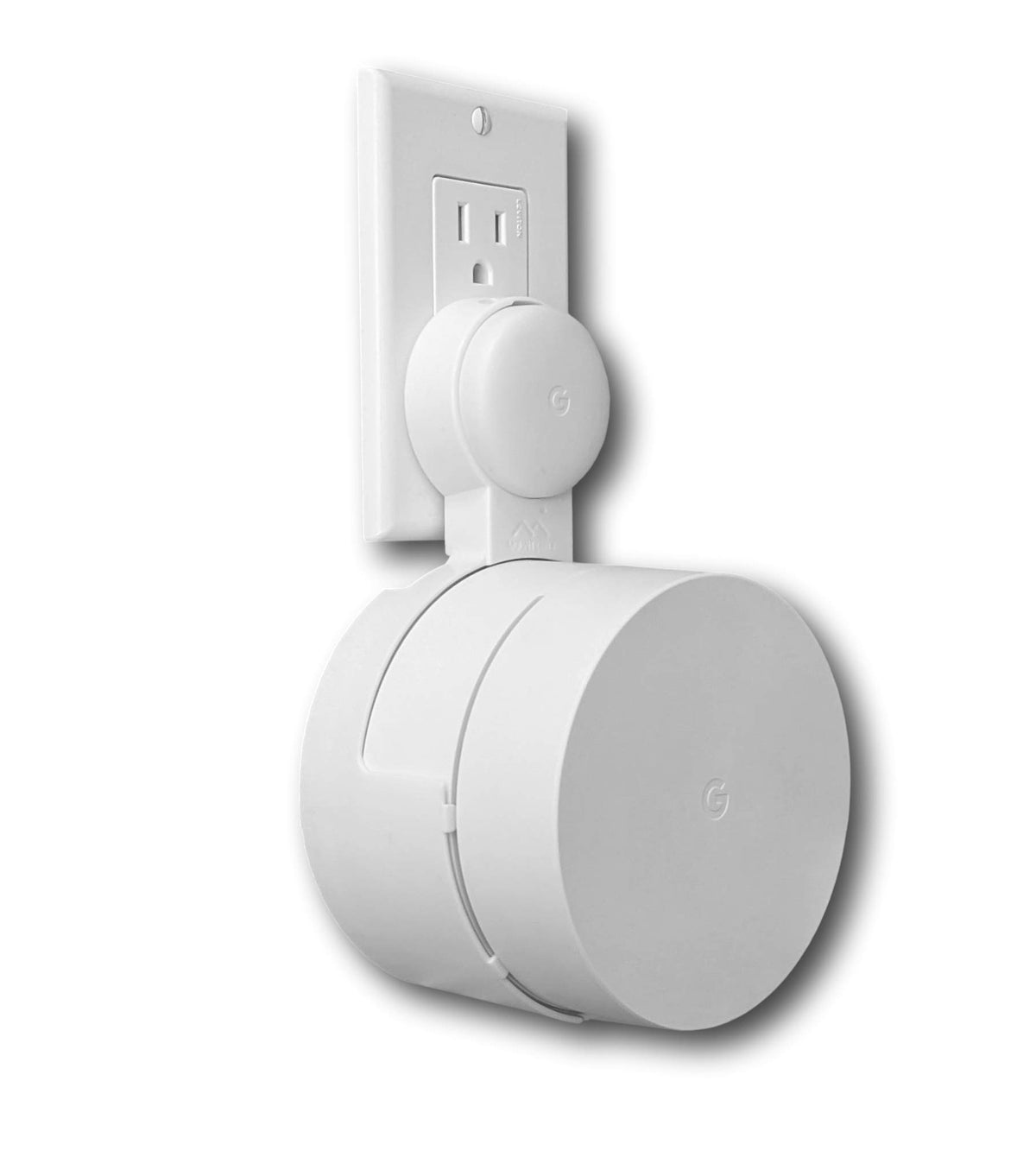 Google Wifi Outlet Holder Mount: [New 2020 � Present Version � Round Plug] The Simplest Wall Mount Holder Stand Bracket For Google Wifi Routers And Beacons   No Messy Screws! (1 Pack)
