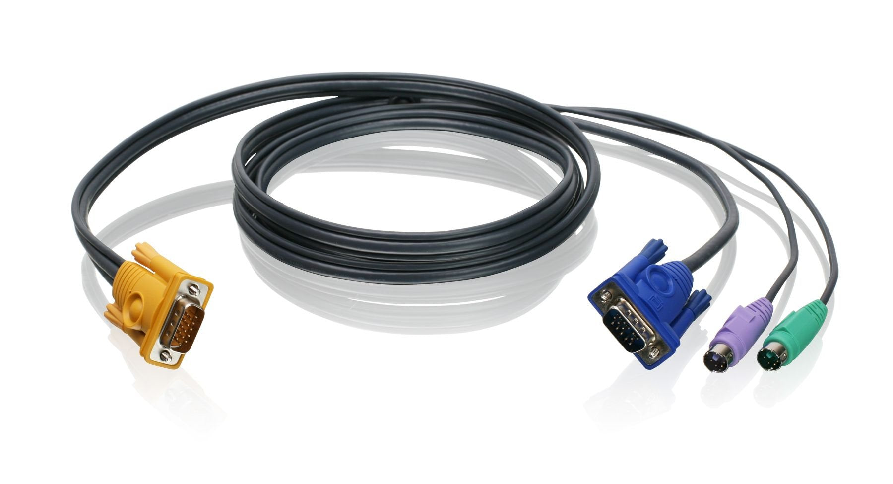 Iogear Ps/2 Kvm Bonded Cable 6-Feet With Ps/2 And Vga Connections, G2L5202Ptaa