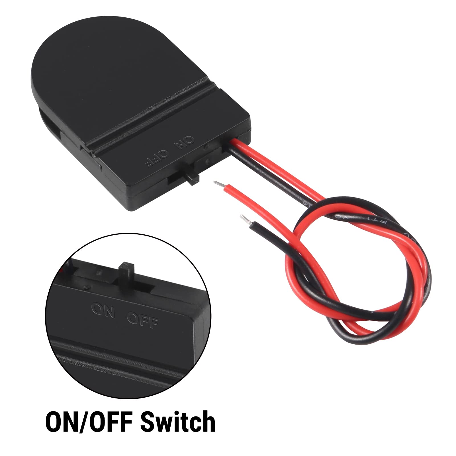 Coliao 6Pcs Cr2032 Battery Holder, Cr2032 Battery Holder With Switch, Coin Cell Holder, 1 X 3V Cr2032 Button Coin Cell Battery Holder With Wires On Off Switch