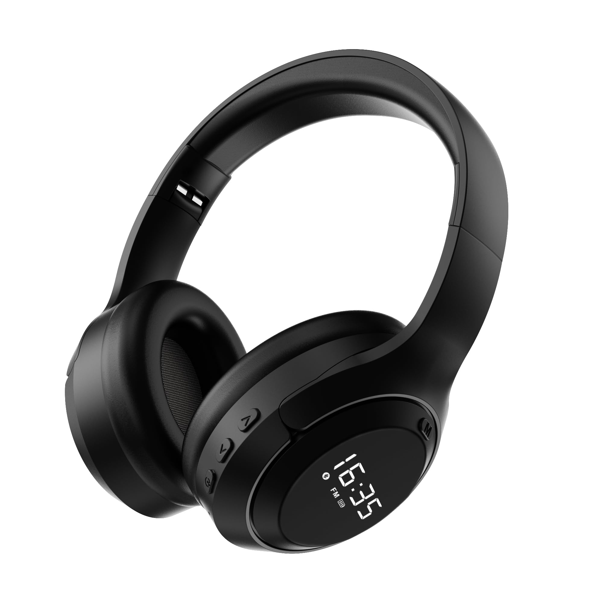 T.TAOMI FM Radio Headphones, Headset for Mowing, Cycling, Jogging, Portable Radio Support USB Power, LED Display, 3.5mm Jack, Gi