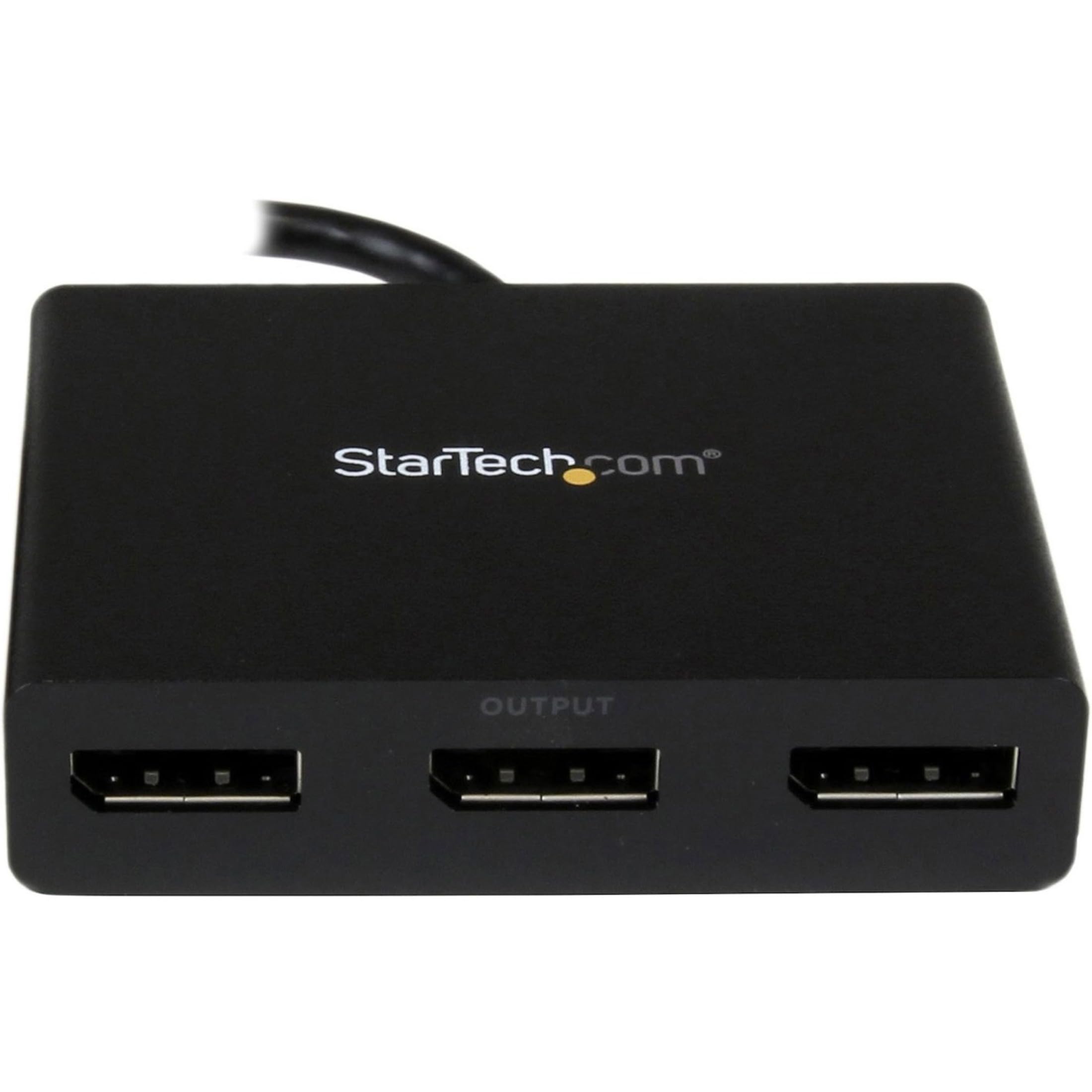 Startech.Com 3 Port Multi Monitor Adapter   Displayport 1.2 Mst Hub   Dual 4K 30Hz & 1X 1080P   Video Splitter For Extended Desk