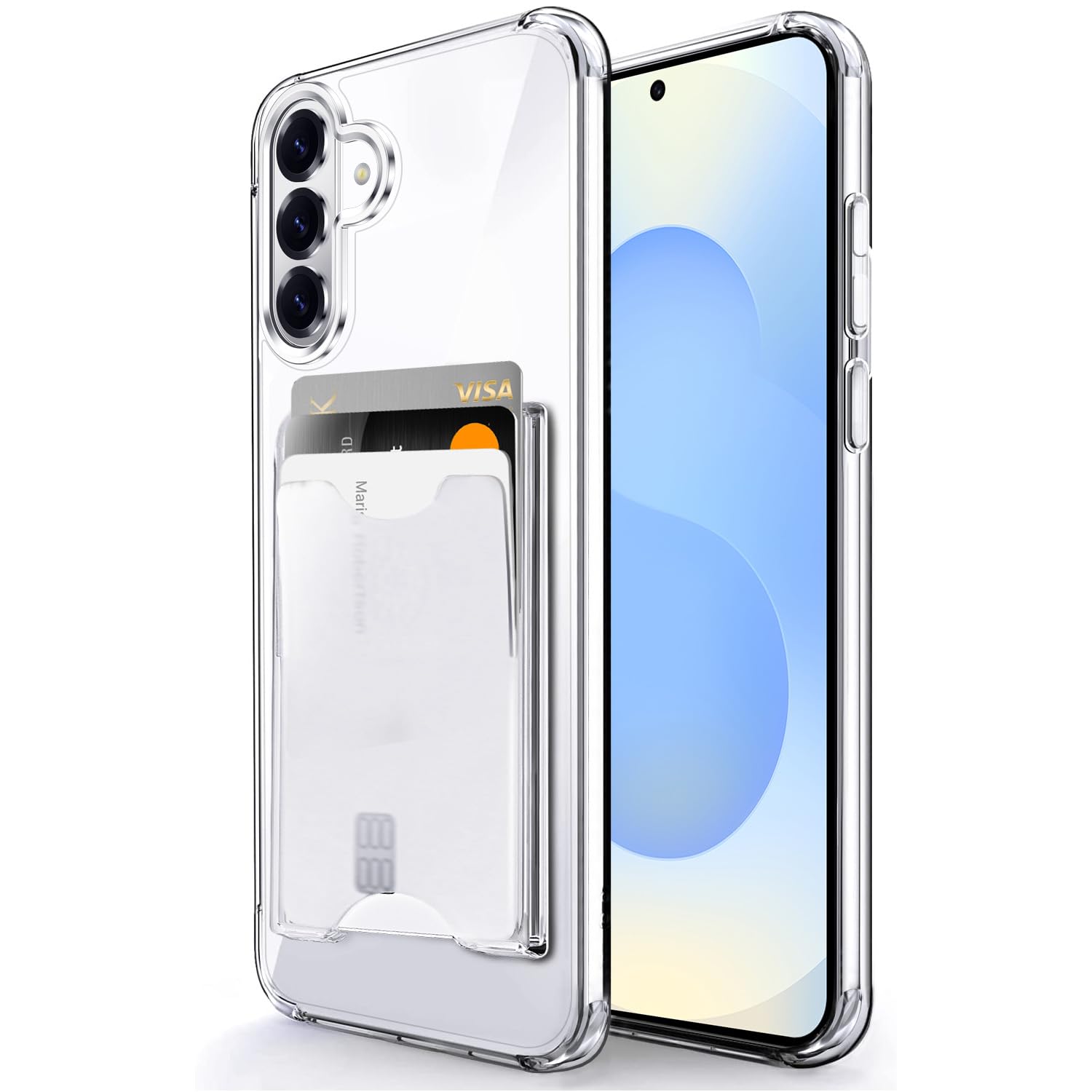 Shields Up for Samsung Galaxy S26 Plus Case, Minimalist Wallet Case with Card Holder, Slim Protective Soft TPU Shockproof Cover 