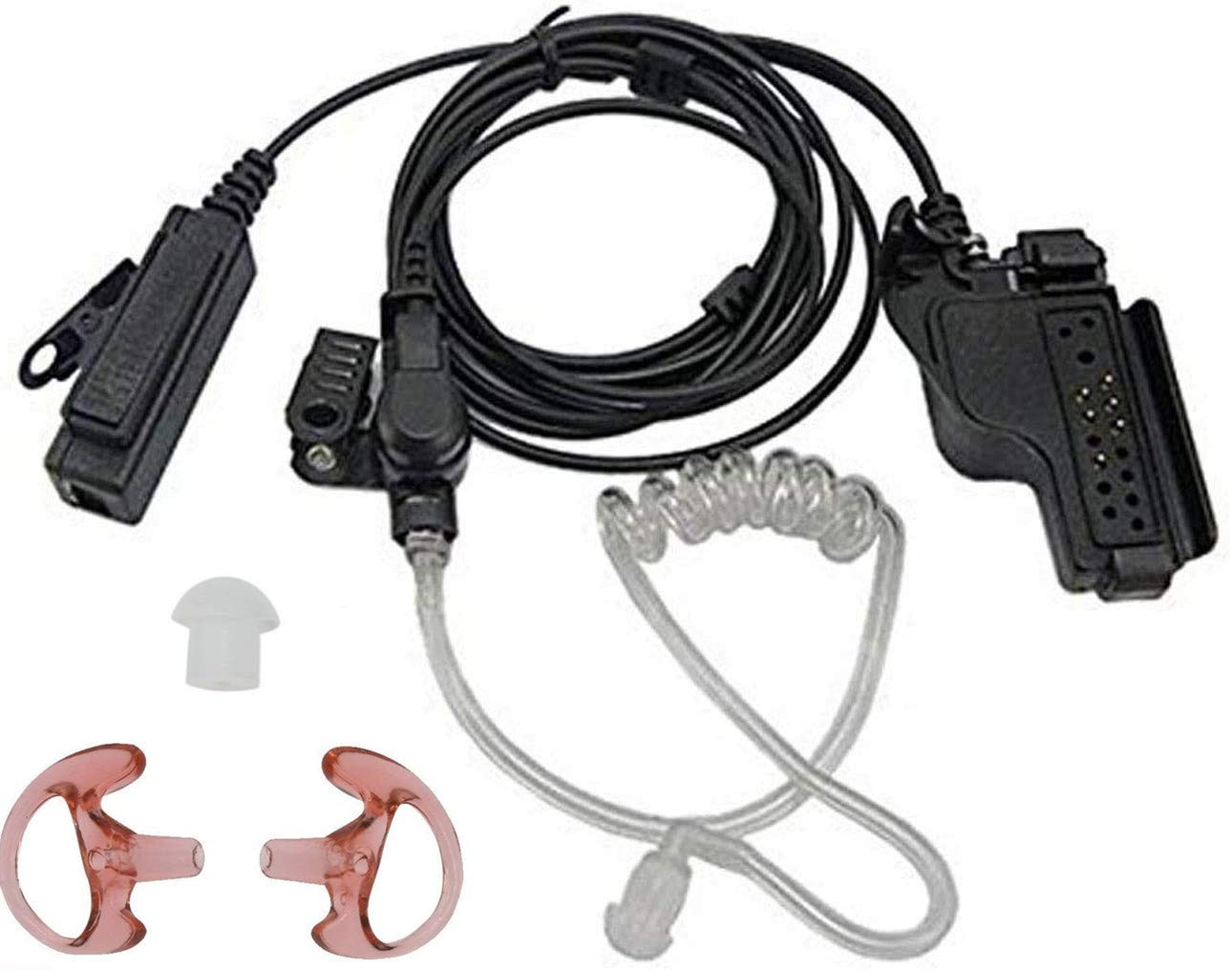 3'2 Wire Acoustic Tube Earpiece Mic Headset Mic Noise Reduction Reinforced Compatible With Motorola Xts 1500 Xts 2500 Xts 3000 X