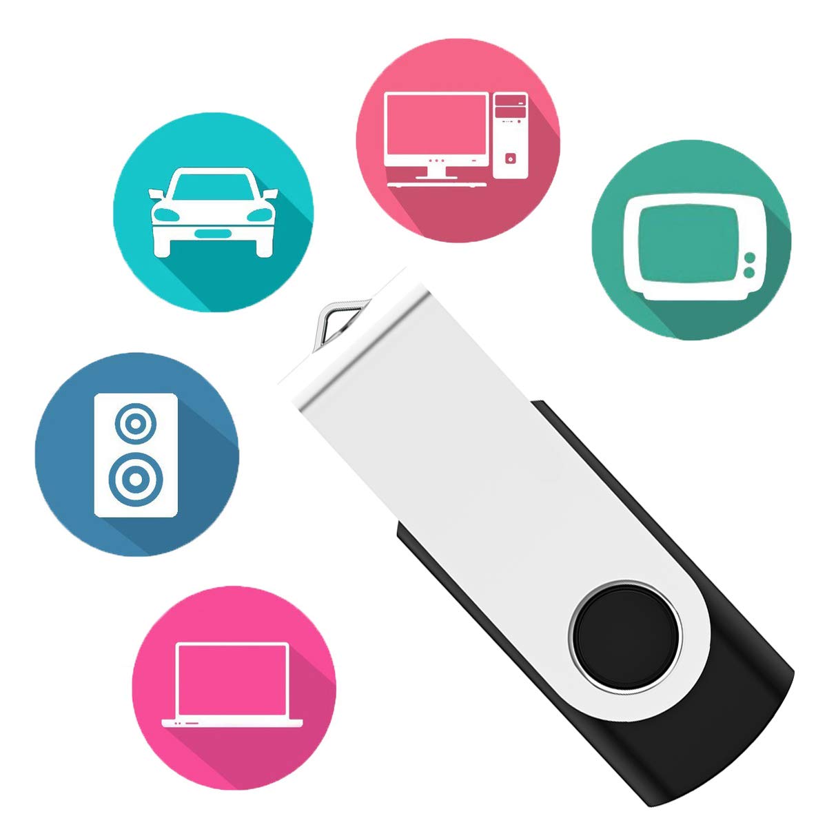 Maspen 10 Pack 16Gb Usb Flash Drives Bulk Pack Usb 2.0 Thumb Drives Small Capacity Memory Stick Jump Drive Pen Drives (16 Gb, 10