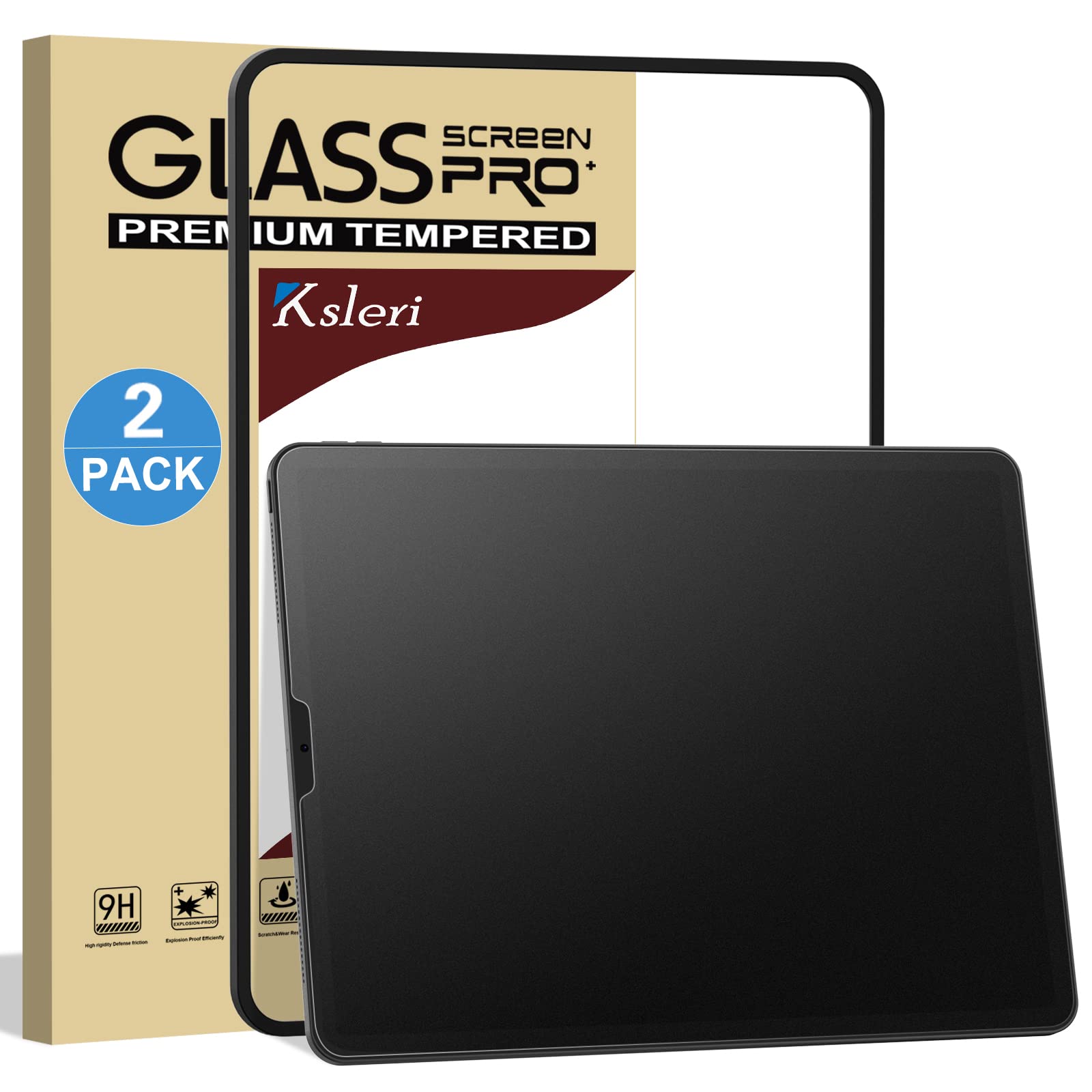 Ksleri [2 Pack Matte Glass Screen Protector For Ipad Air 5/Ipad Air 4Th Generation 10.9 Inch Bubble Free Anti Glare Anti Fingerp