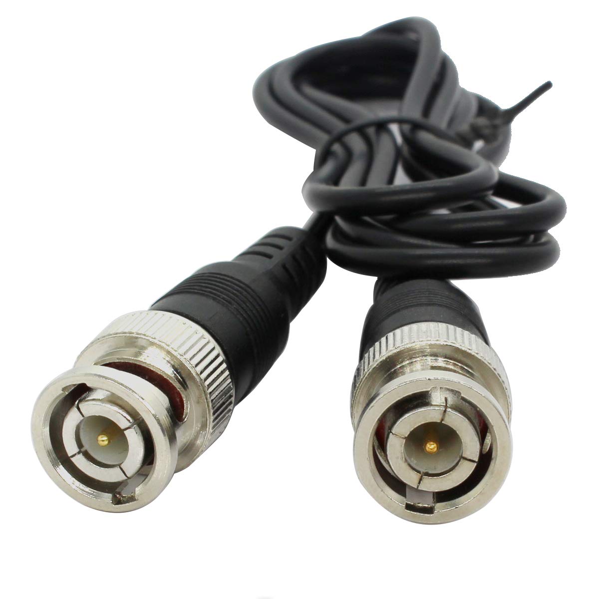 Anvision 4 Pack Black 1M 3.3Ft Bnc Male To Bnc Male Jumper Cable With Black Connector For Cctv Dvr To Tv System