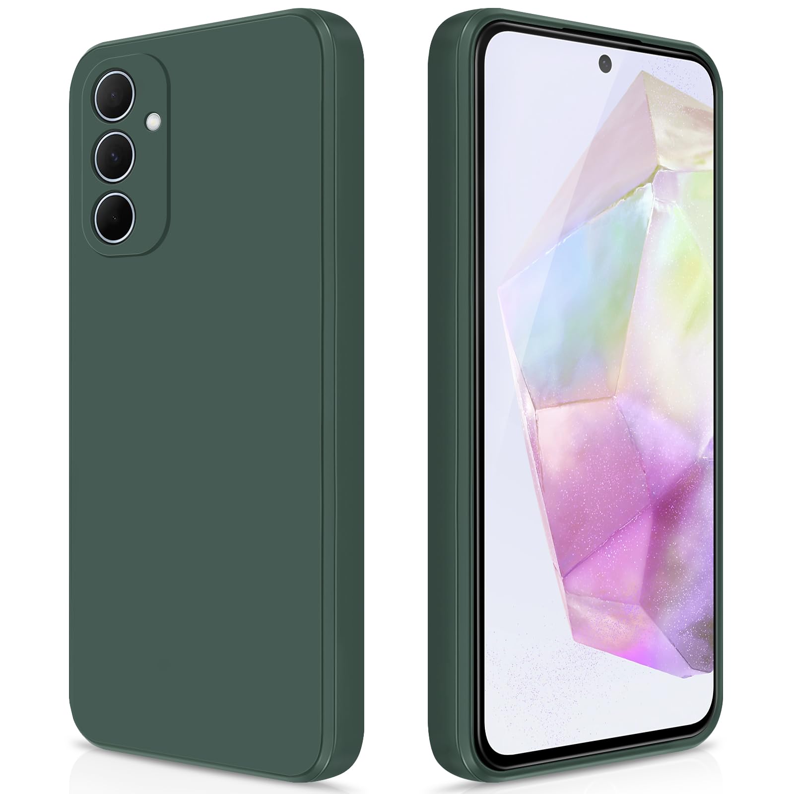 Giiyoon Silicone Case Compatible With Samsung Galaxy A35 5G, Full Body Silky Soft Touch Phone Case With Camera Protection, Shock