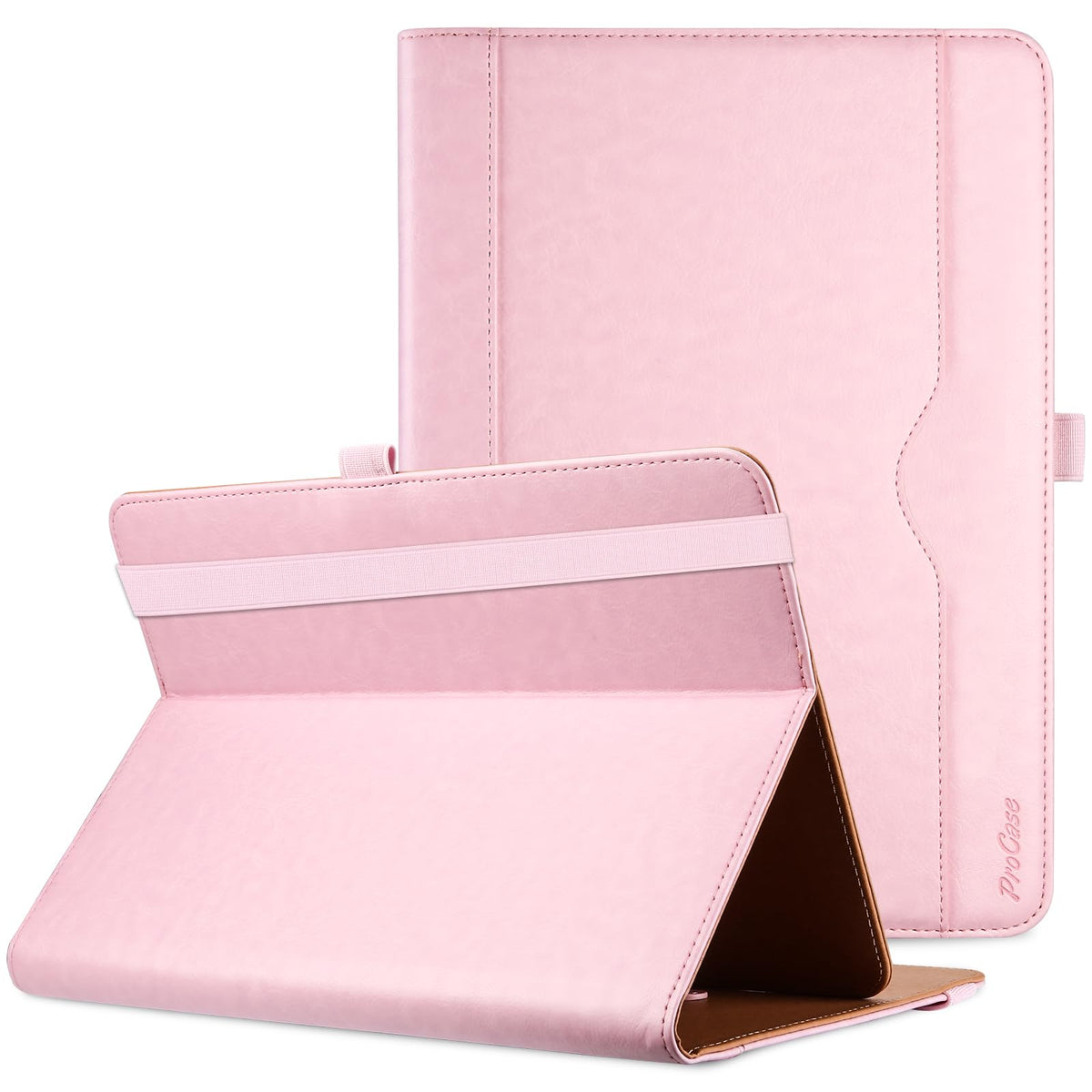 Procase Universal Tablet Case 9' 10.1' Inch, Stand Folio Tablet Case Protective Cover For 9' 9.7' 10' 10.1' Touchscreen Tablet With Multiple Viewing Angles And Pen Holder  Pink