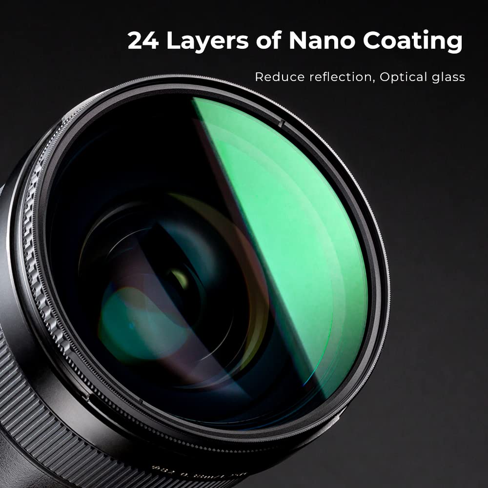 K&F Concept 46mm Circular Polarizing CPL Filter 24 Multi-Layer Coatings D-Series Waterproof Glass