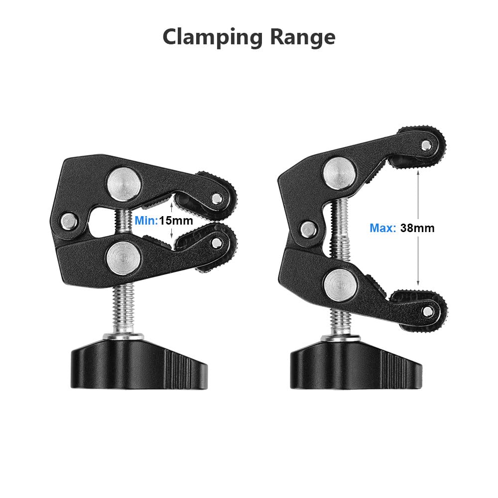Szrig Super Crab Clamp With 1/4'' 20 & 3/8'' 16 Mounting Point For Camera Photo Studio