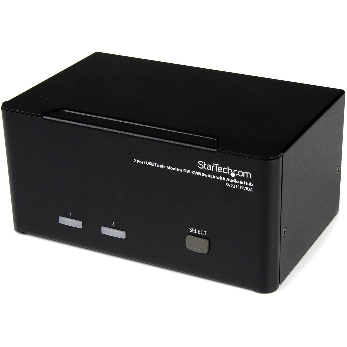 Startech.Com 2 Port Triple Monitor Dvi Usb Kvm Switch With Audio & Usb 2.0 Hub   Multi Monitor Kvm   Dual Port Kvm Switch (Sv231