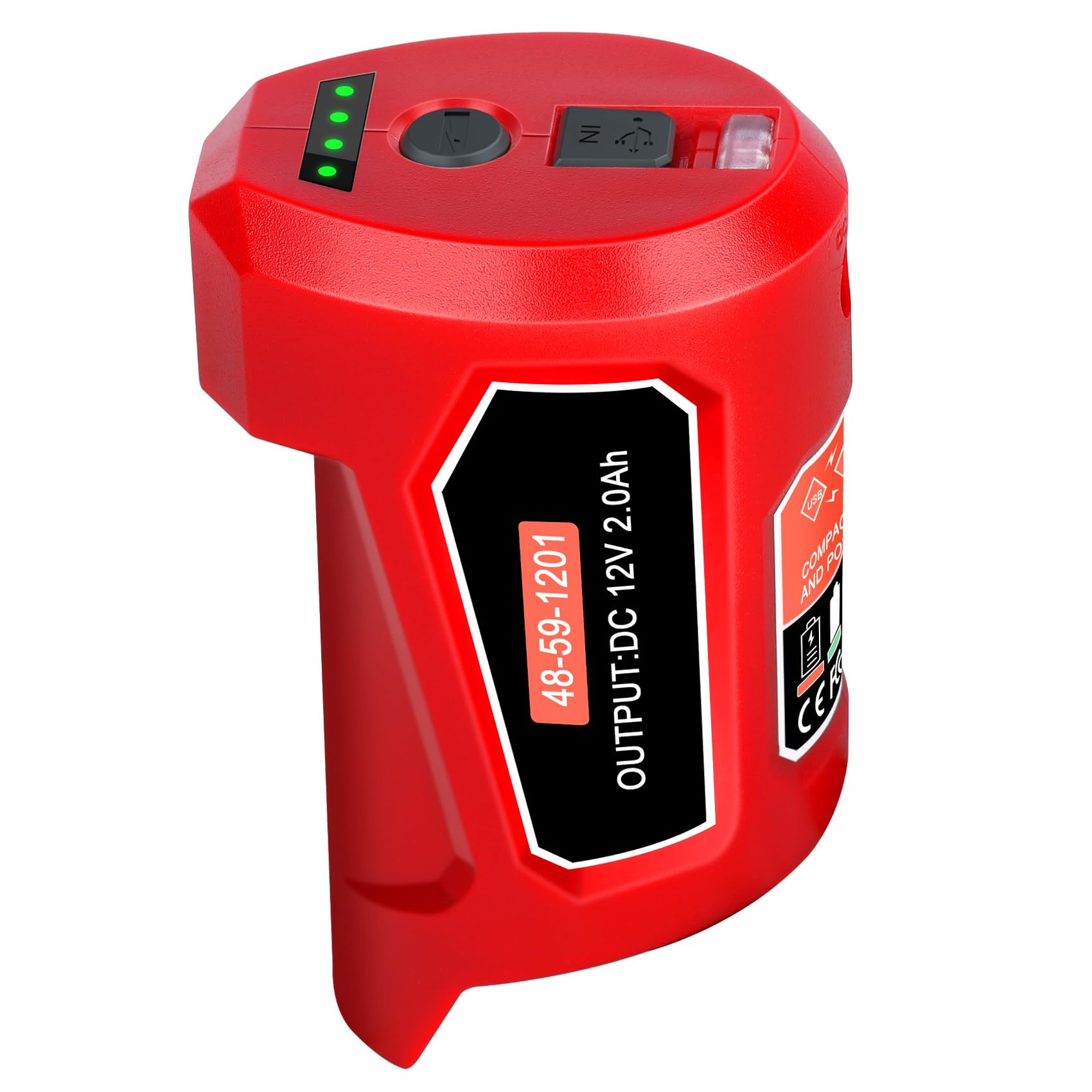 KUNLUN 12V USB Power Source Adapter 49-24-2310 48-59-1201 Battery Charger for Milwaukee 12V Battery for Milwaukee Heated Jacket,