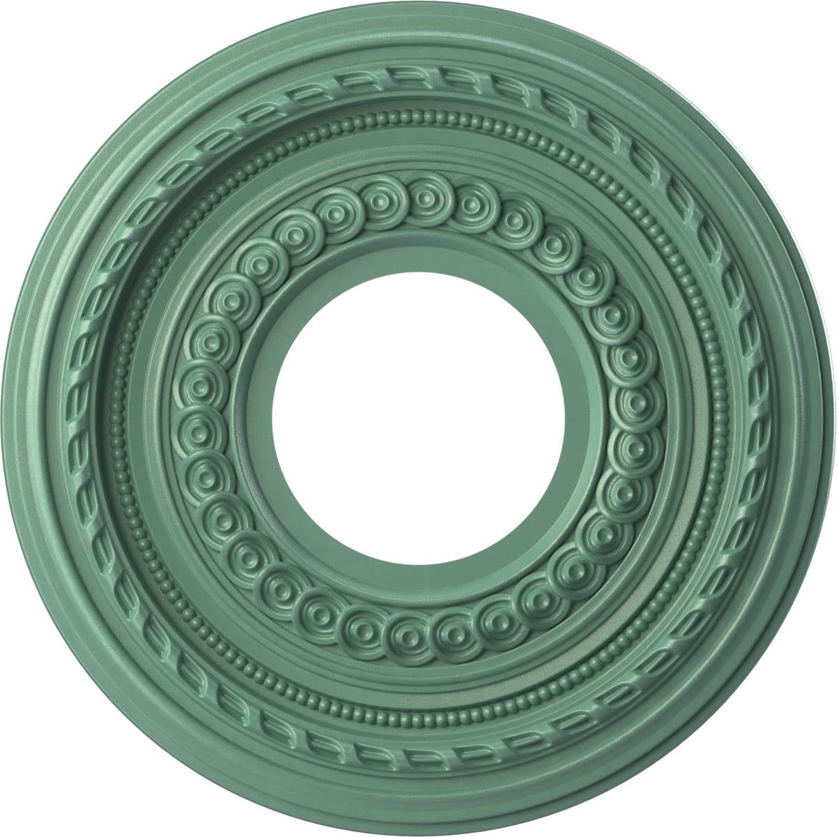 Ekena Millwork Cmp10Cofsm Cole Thermoformed Pvc Ceiling Medallion (Fits Canopies Up To 4 1/4''), 10''Od X 3 1/2''Id X 3/4''P, Un