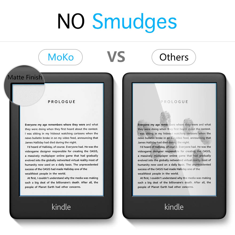 MoKo 2 Pack Antiglare Screen Protector for 6' All New Kindle 11th Generation 2024/2022, Kindle 10th Generation 2019, Full Coverage Premium PET Protective Film Matte Screen Protector