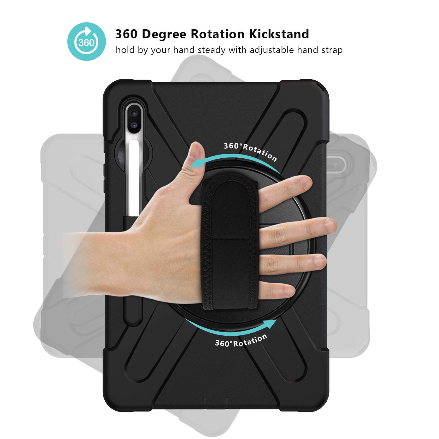 Procase Galaxy Tab S6 10.5    2019 Case With S Pen Holder (Model Sm-T860/T865/T867), Rugged Heavy Duty Shockproof Cover With Han