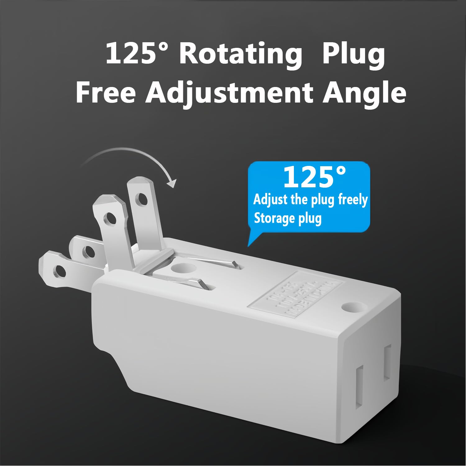 Multi Plug Outlet Extender,Ac Flat Plug Adapter Outlet,Mini Indoor Wall Tap Plug, Electrical Wall Outlet Splitter,Fold Able Wall