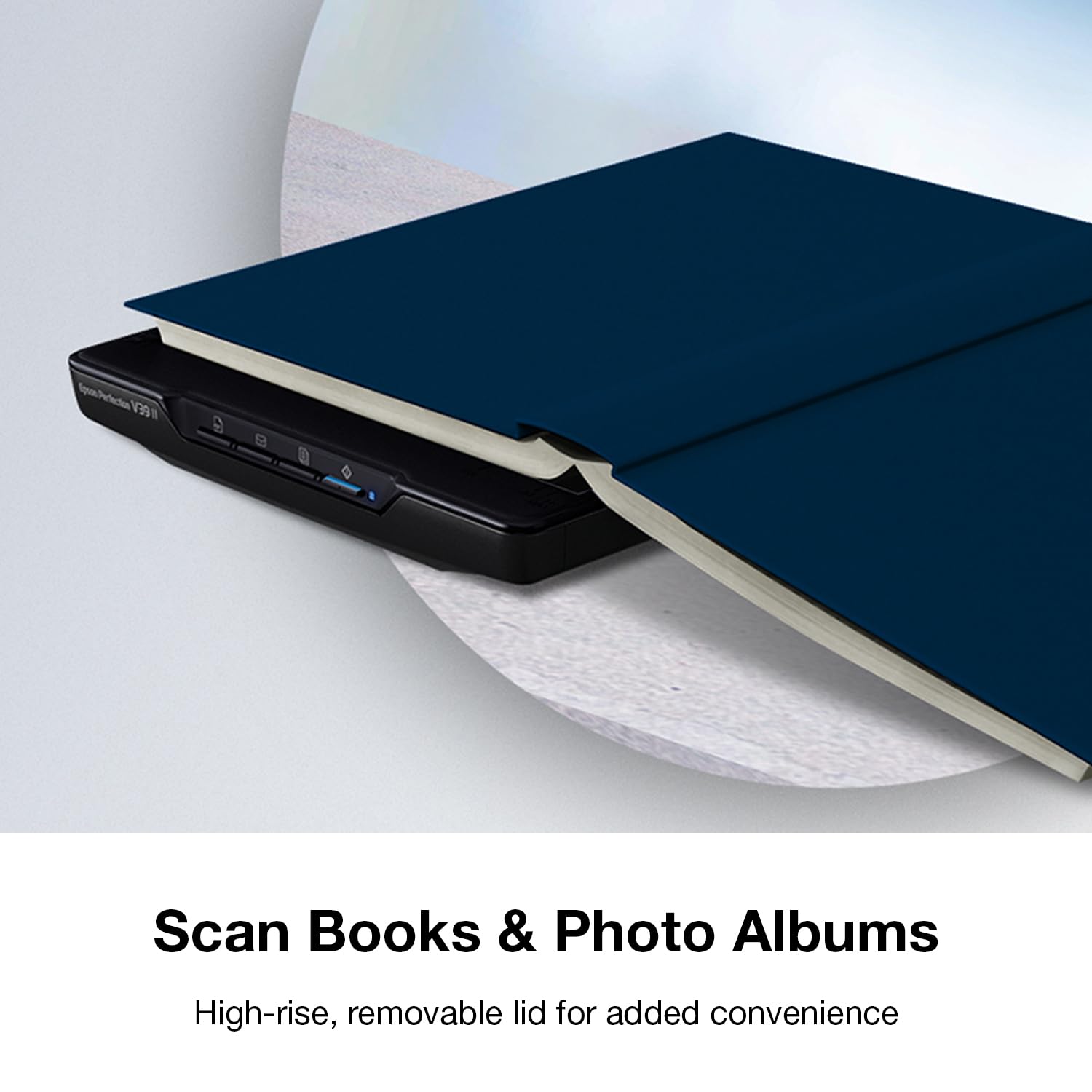 Epson   Perfection V39 Ii   Color Photo And Document Flatbed Scanner   4800 Dpi Optical Resolution   High Rise, Removable Lid   Scan To Cloud   Usb Power   Image Scanning   Black