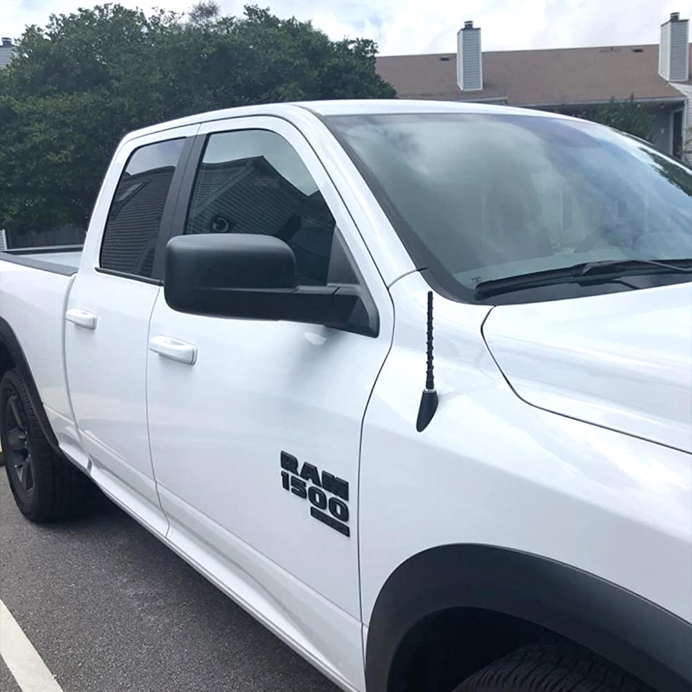 Truck Antenna For Dodge Ram 1500 Accessories 2009 2025, Short Dodge Ram 1500 2500 3500 Antenna Replacement, 7 Inch Spiral Car Radio Am Fm Dodge Ram 1500 Antenna Accessory