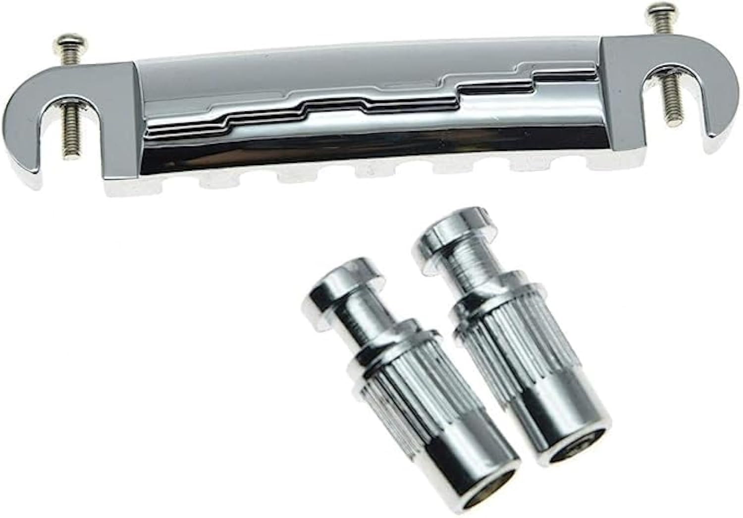 Dopro Chrome Electric Guitar Wrap Around Bridge Tailpiece for Les Paul LP Junior