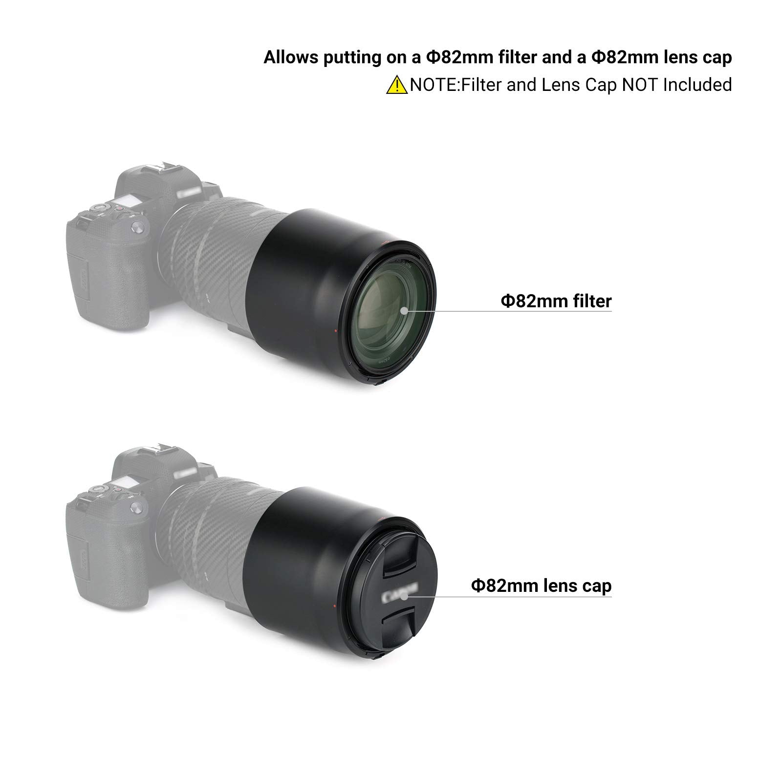 Lens Hood For Canon Rf 135Mm F1.8 L Is Usm And Rf 600Mm F11 Is Stm Lens,Rf 135Mm Rf 600Mm Lens Hood Reversible Lens Shade Replac