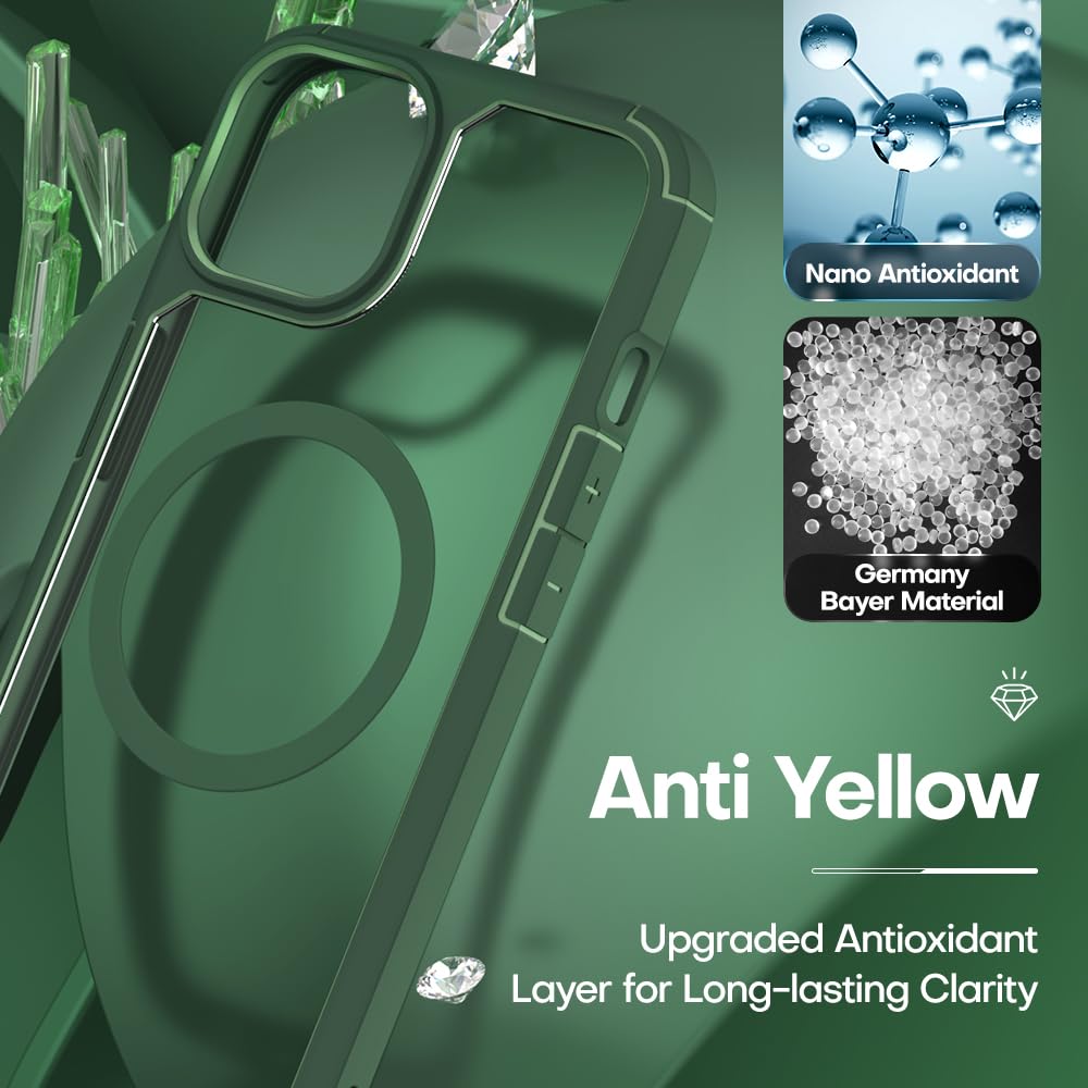 Tauri 3 In 1 Magnetic For Iphone 13 Case [Designed For Magsafe] With 2X Screen Protectors, [Not Yellowing] Magnetic Phone Case F