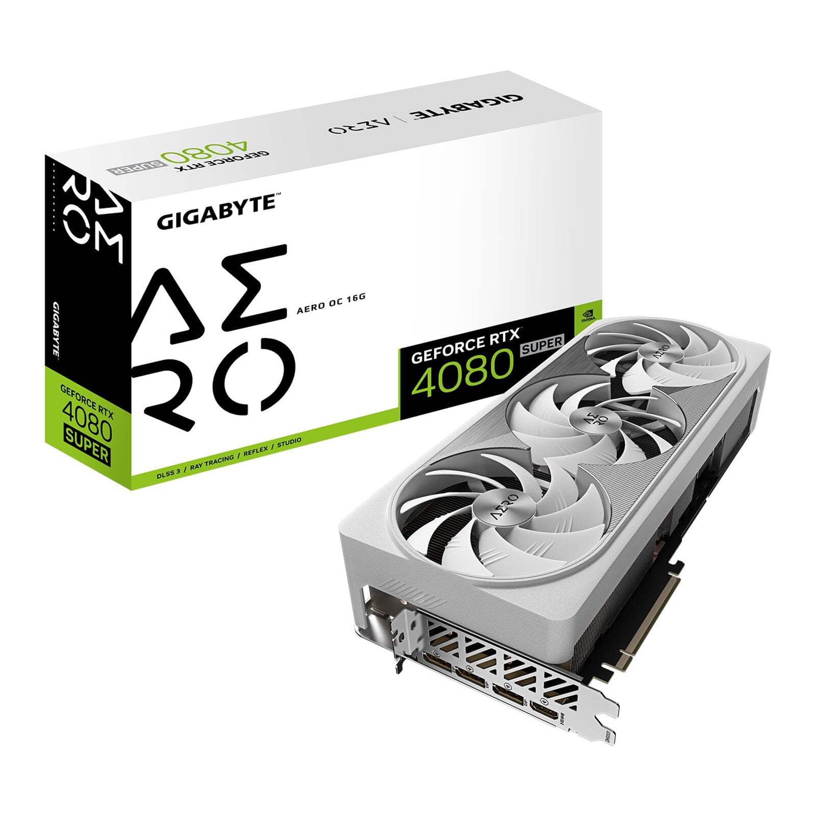 Gigabyte GeForce RTX 4080 Super AERO OC Graphics Card - 2595MHz Core, 16GB GDDR6X 23000MHz 256-bit Memory, PCI-E 4.0, 3X DP 1.4,