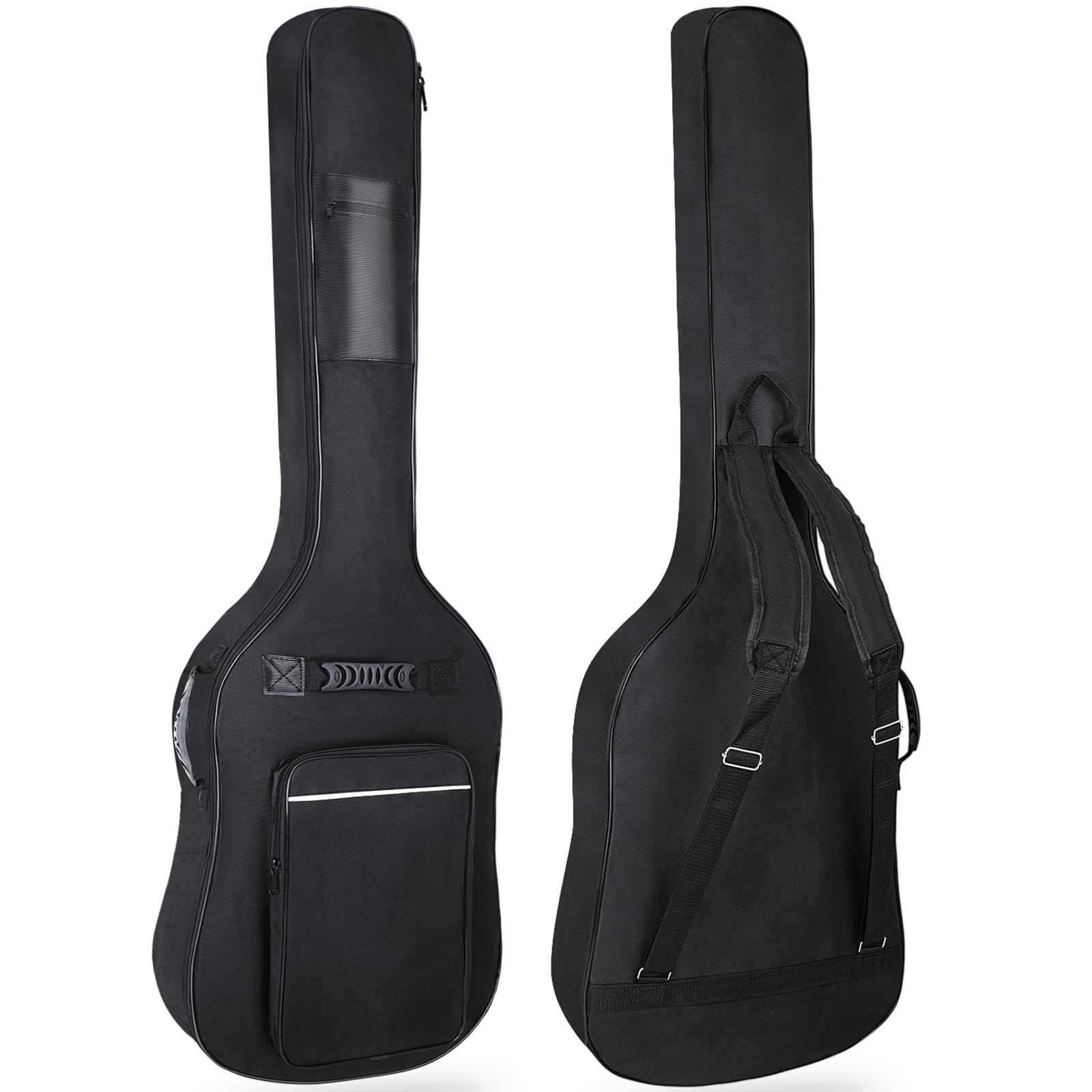 LETSROCK Bass Guitar Case, Bass Guitar Gig Bag 0.35 Inch Waterproof Thick Padding Backpack Soft Electric Bass Guitar Bag Dual Ad