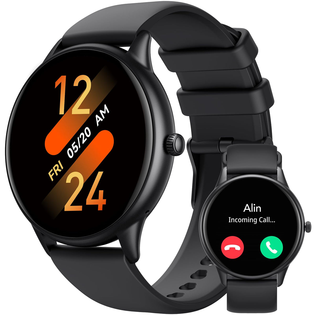 Agptek Smart Watch For Men Women(Answer/Make Calls) - Smartwatch For Android Ios Phones With Heart Rate Sleep Monitor Step Count