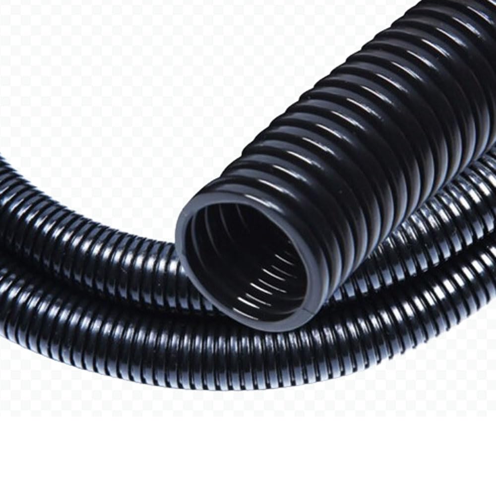 30 Ft 1/2    Wire Loom Split Tubing,Dog Cat Cord Protector,Split Wire Loom Tubing Wire Conduit   Black (30Ft 1/2'')