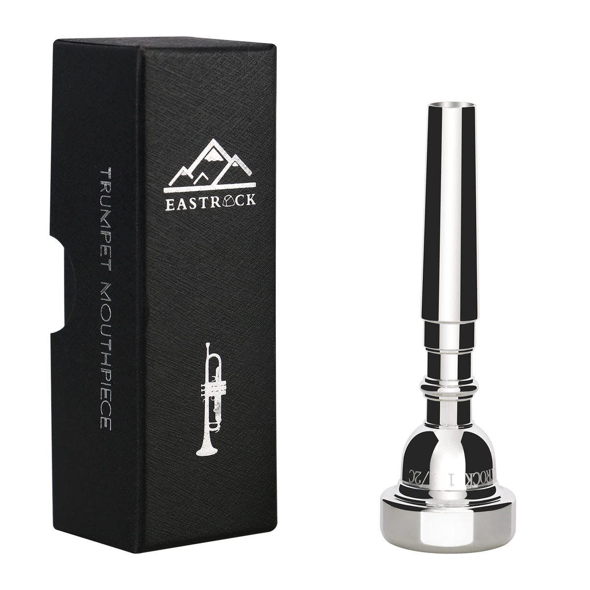EastRock 1.5C Trumpet Mouthpiece Silver Plated Bb Trompeta Mouthpiece Trumpet Instrument Accessories Vacuum Packed